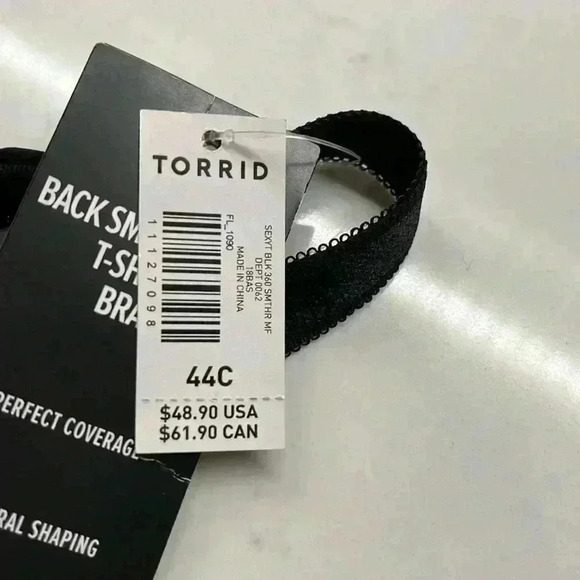 Torrid Curve Black Back Smoothing T-Shirt Bra Size: 44C - Picture 4 of 5